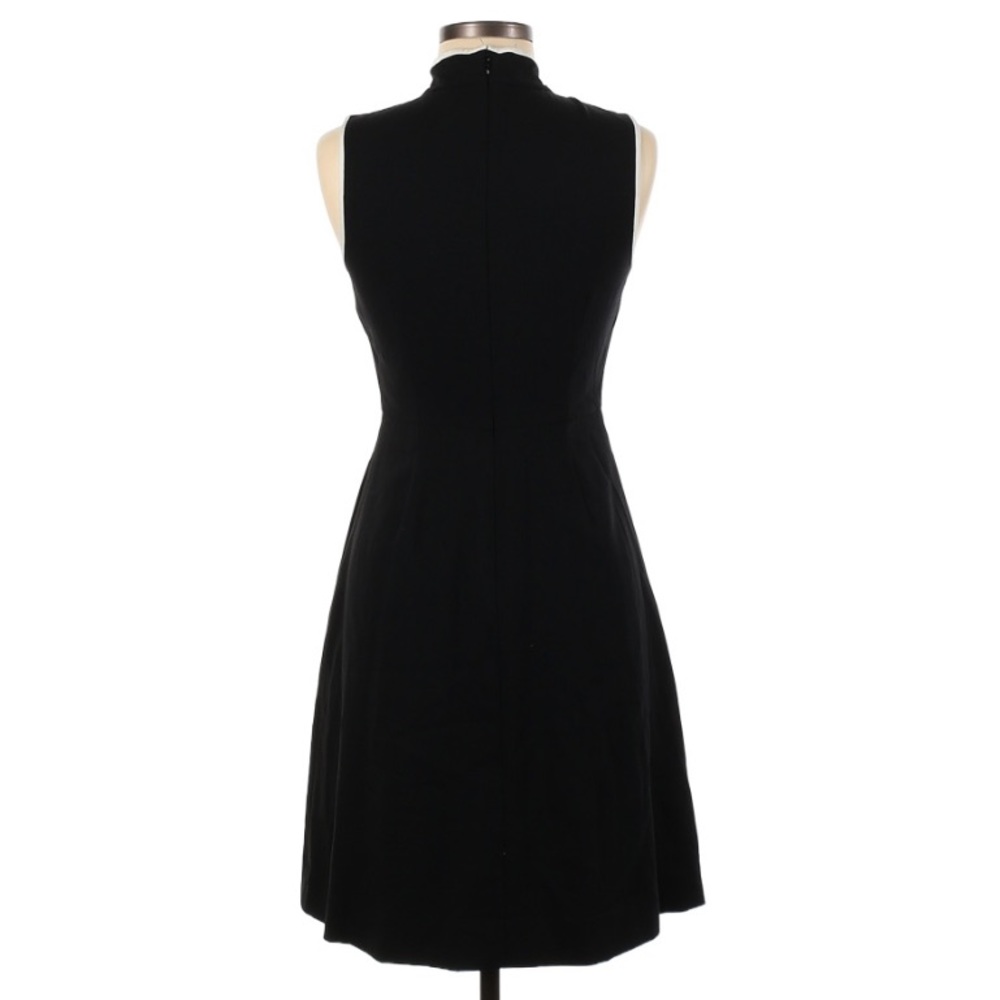 J.Crew Tie Neck Bow Wool Crepe Fit and Flare Dress size 4 - Black and White - Picture 7 of 9